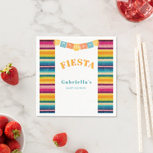 Mexican Fiesta Papel Picado Baby Dusche Serviette