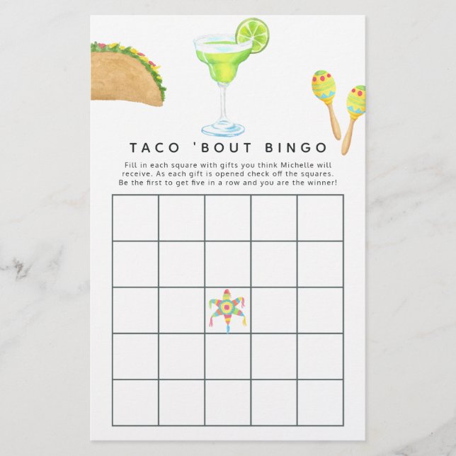 Mexican Fiesta Taco "über Liebe Bingo (Vorderseite)