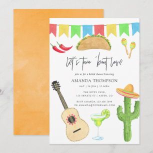 Mexican Fiesta Taco "über Liebe Brautparty Einladung