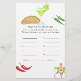 Mexican Fiesta Taco 'über Liebe Brautparty Game
