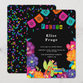 Mexican Fiesta Vivid Florals Brautparty Einladung