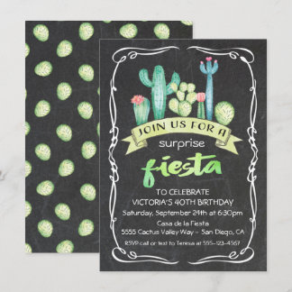 Mexican Fiesta Watercolor Cactus et succuli Einladung