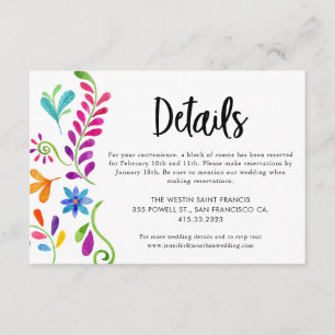 Mexican Fiesta Wedding Details Enclosure Card Begleitkarte