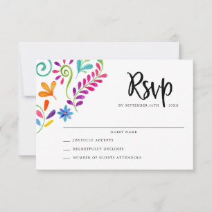 Mexican Fiesta Wedding RSVP Cards Karte