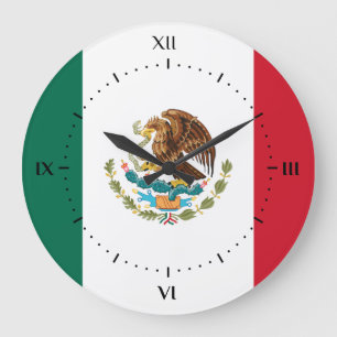 Mexican flag Clocks Große Wanduhr