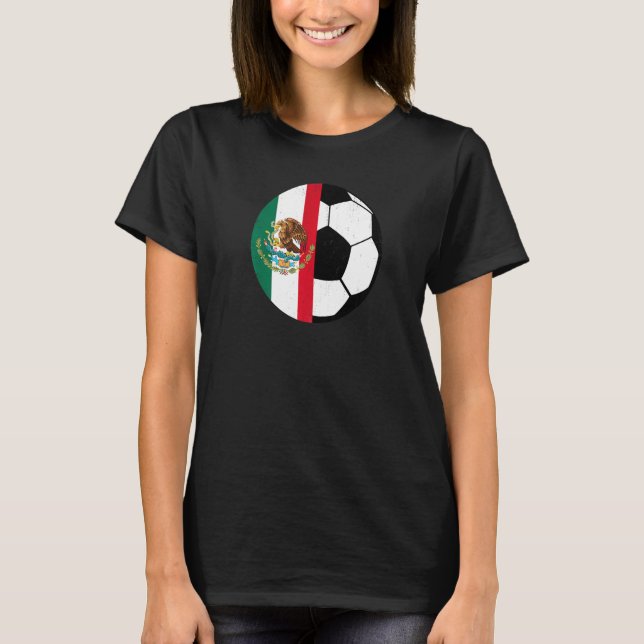 Mexican Flag Soccer Fans Football   Mexico Sports T-Shirt (Vorderseite)