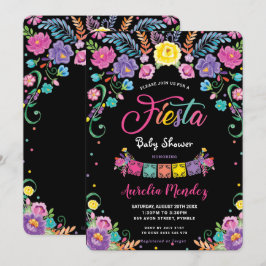 Mexican Floral Blume Fiesta Girl Baby Dusche   Einladung