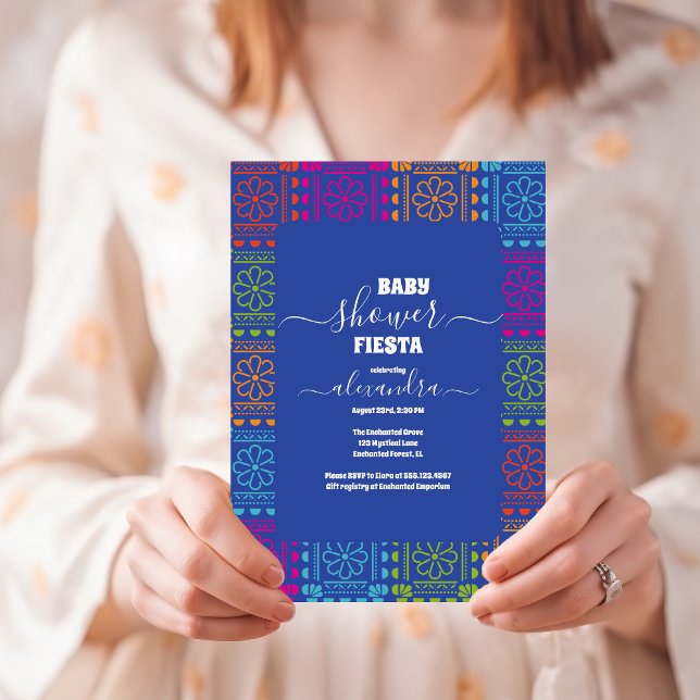 Mexican Floral Blume Fiesta Girl Baby Dusche Einladung (Von Creator hochgeladen)
