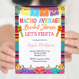 Mexican Floral Cactus Nacho Average Brautparty Einladung