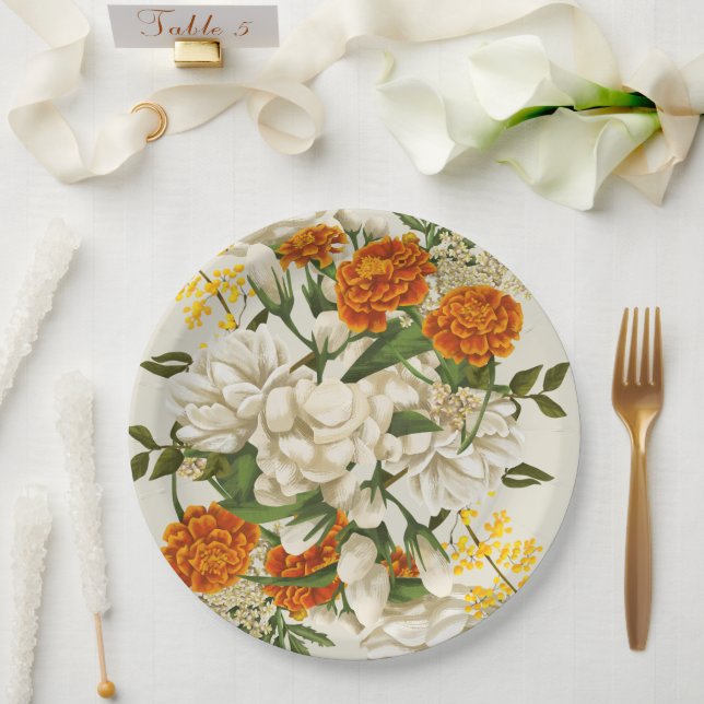 Mexican Floral Cinco De Mayo Fiesta Pappteller (Hochzeit)