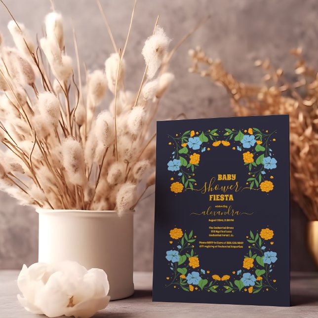 Mexican Floral Fiesta Baby Shower Einladung (Von Creator hochgeladen)