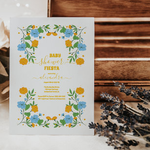 Mexican Floral Fiesta Baby Shower Einladung