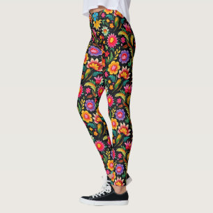 Mexican Floral Fiesta Leggings