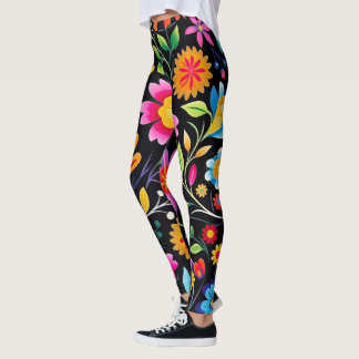 Mexican Floral Fiesta Leggings