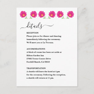 Mexican Floral Wedding Card Begleitkarte