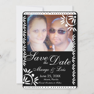 Mexican Florals Papel Picado Save the Date Einladung