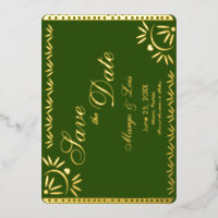 Mexican Florals Save the Date gepresste Foil Invi