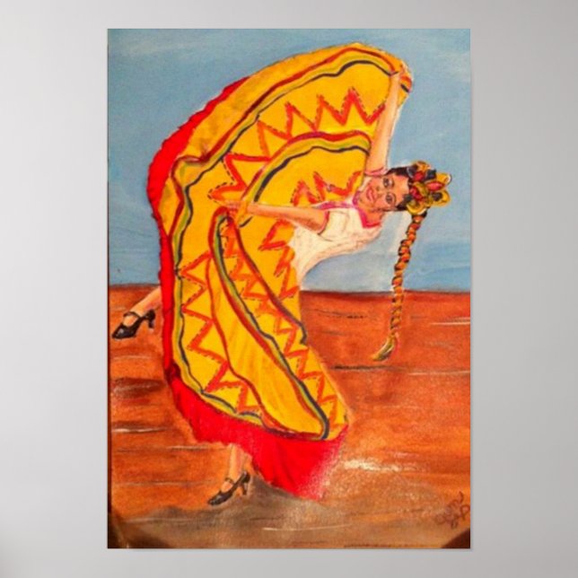 Mexican Folklorico Dancer Poster (Vorne)