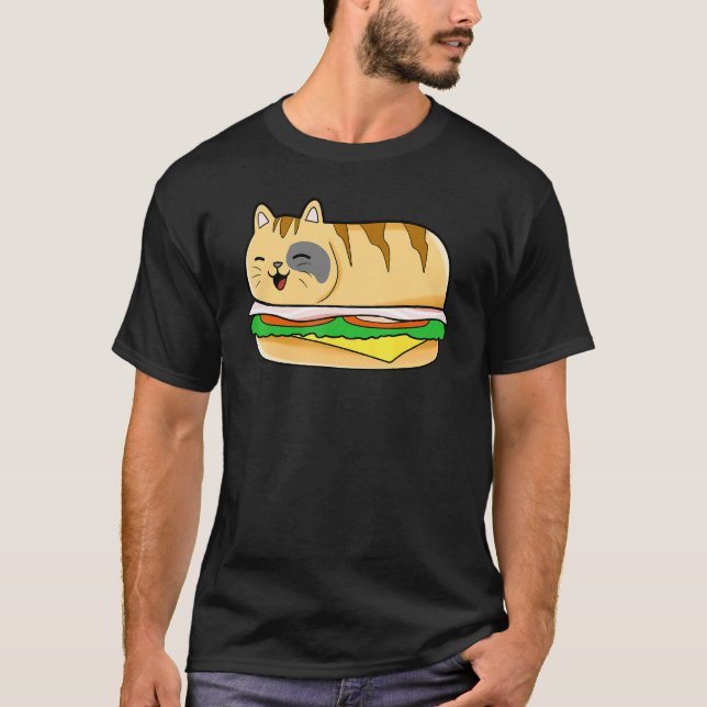 Mexican Food Purrito Cat Burrito T-Shirt (Vorderseite)