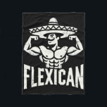 Mexican Funny Flexican Bodybuilding Flexing Muscle Fleecedecke<br><div class="desc">Mexican Funny Flexican Bodybuilding Flexing Muscles Fitness</div>