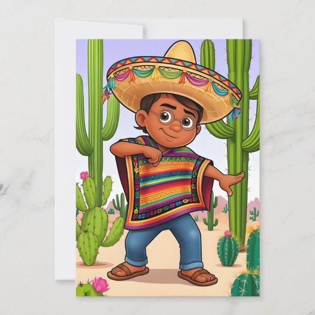 Mexican Gnomes Postcard Set Einladung (Vorderseite)