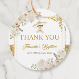 Mexican Gold Fiesta Boy Taufe Vielen Dank Geschenkanhänger