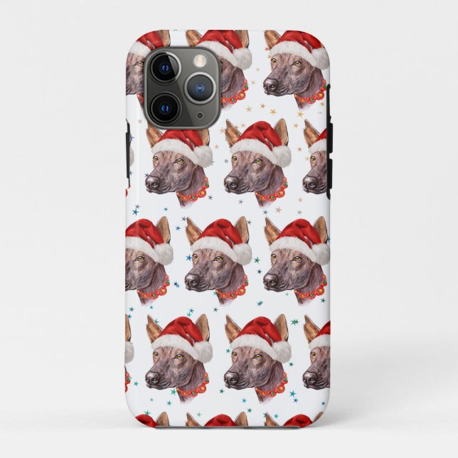 Mexican Hairless Dog Breed Christmas Stars Case-Mate iPhone Hülle (Rückseite)