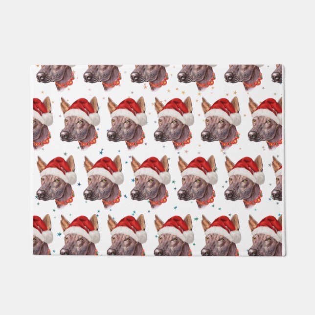 Mexican Hairless Dog Breed Christmas Stars Fußmatte (Vorderseite)