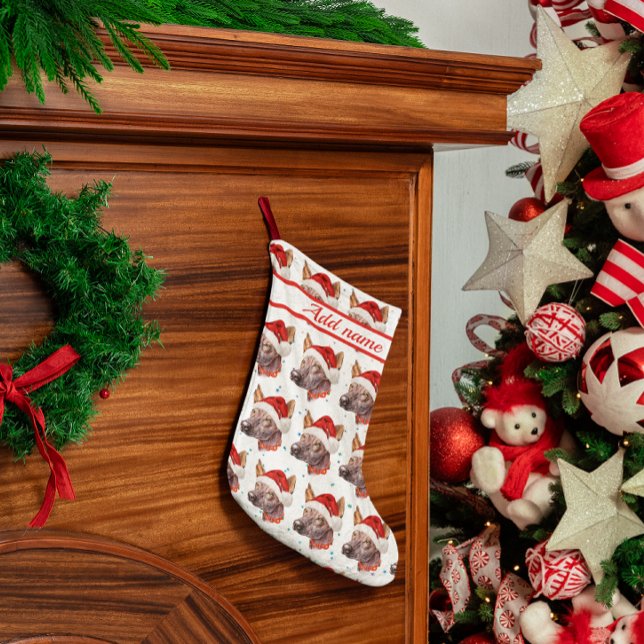 Mexican Hairless Dog Breed Christmas Stars Kleiner Weihnachtsstrumpf (Von Creator hochgeladen)