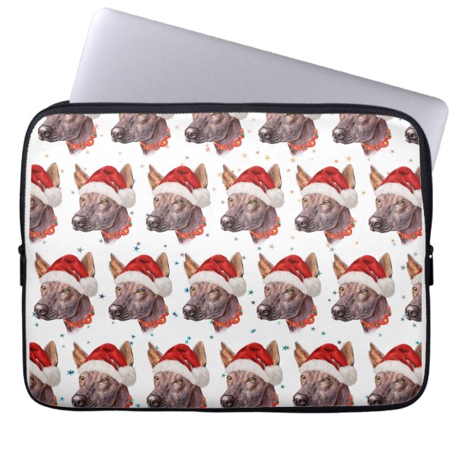 Mexican Hairless Dog Breed Christmas Stars Laptopschutzhülle (Vorderseite)