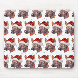 Mexican Hairless Dog Breed Christmas Stars Mousepad