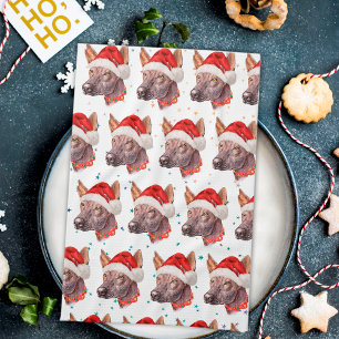 Mexican Hairless Dog Breed Weihnachtssterne Geschirrtuch