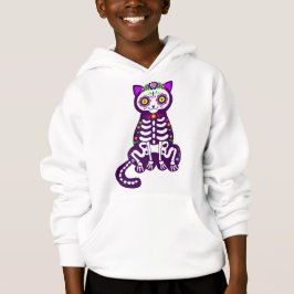 Mexican Halloween Cat Skelett Folklore Hoodie
