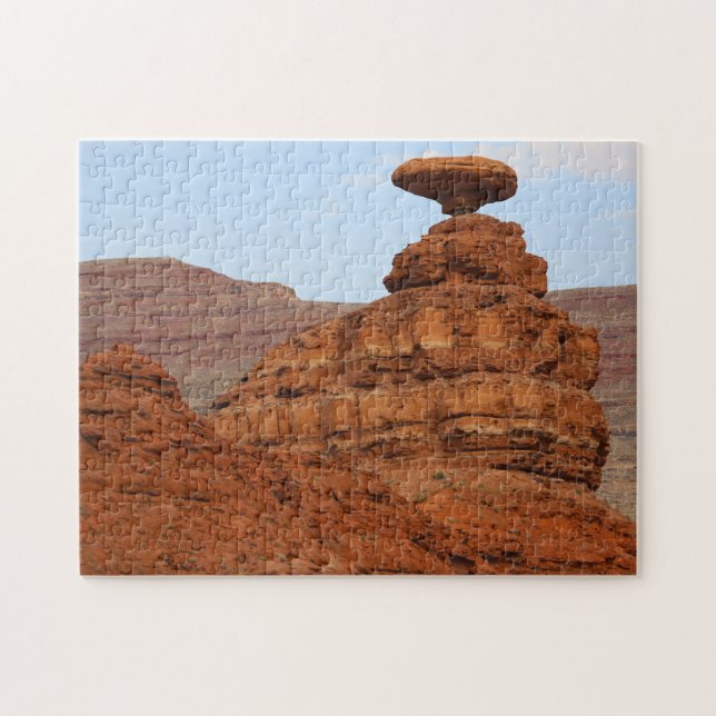 Mexican Hat Mountain Skulptur Utah. Puzzle (Horizontal)