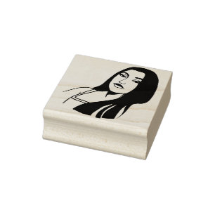 Mexican Lady Portrait Make-up Schönheitskunst Gummistempel
