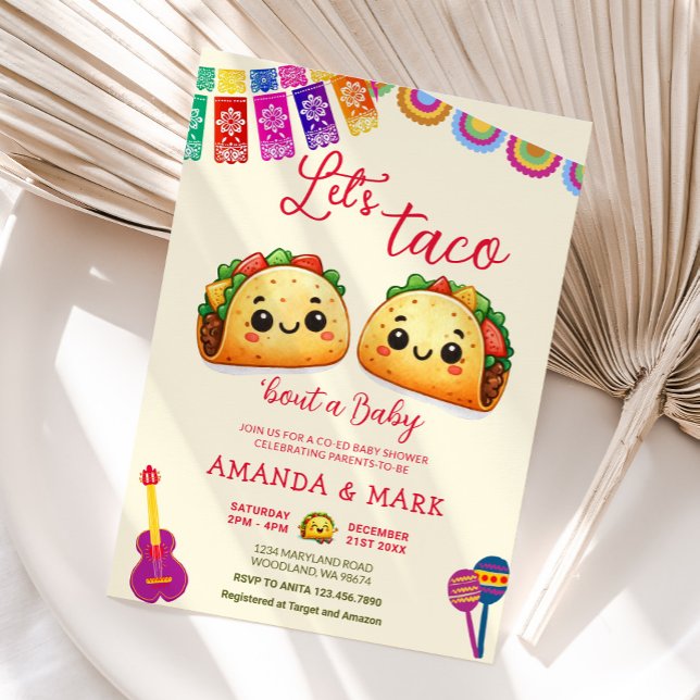 Mexican Let's Taco Bout a Baby Fiesta Baby Shower Einladung (Von Creator hochgeladen)