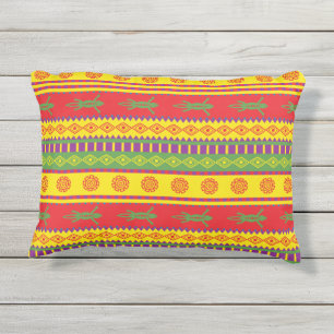 Mexican Lizard Pattern Kissen Für Draußen