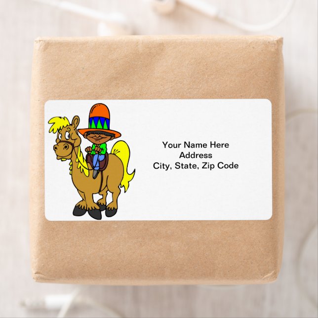 Mexican Man Horse Labels (Insitu)