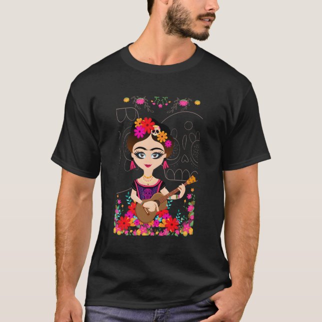 Mexican Maria Frida Doll T-Shirt (Vorderseite)
