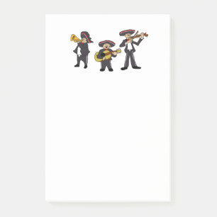Mexican Mariachi Band Fiesta Cartoon Post-it Klebezettel