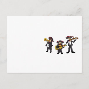 Mexican Mariachi Band Fiesta Cartoon Postkarte