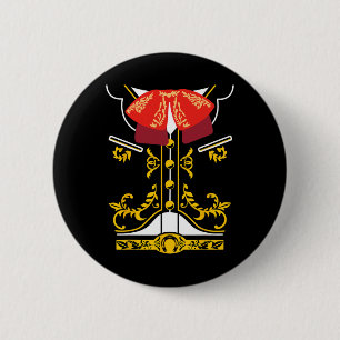 Mexican Mariachi T-Shirt Charro Cinco De Mayo Hall Button