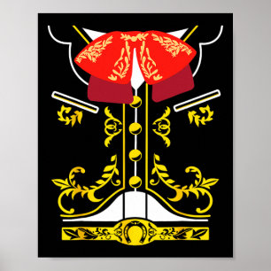 Mexican Mariachi T-Shirt Charro Cinco De Mayo Hall Poster