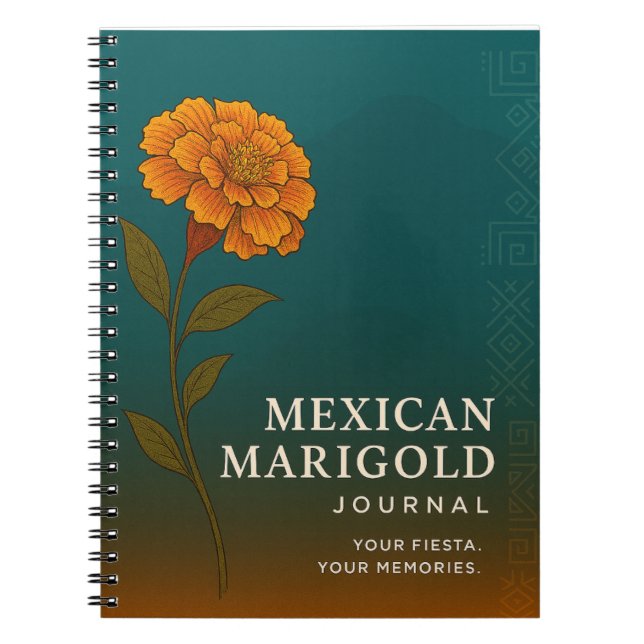 Mexican Marigold Journal: Nature-Inspired Notebook Notizblock (Vorderseite)
