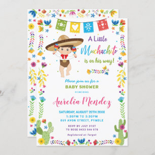Mexican Muchacho Muchachito Boy Baby Shower Einladung
