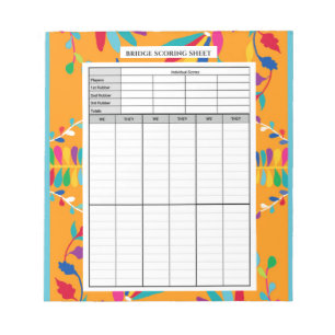 Mexican Otomi Design - Bridge Score Pad Notizblock