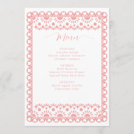 Mexican Papel Picado Cielito Lindo Baby Dusche Menükarte