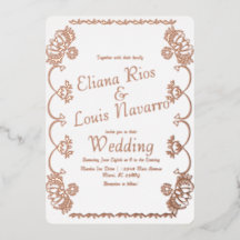 Mexican Papel Picado Folk Wedding gepresst