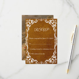 Mexican Papel Picado Wedding RSVP Card Karte