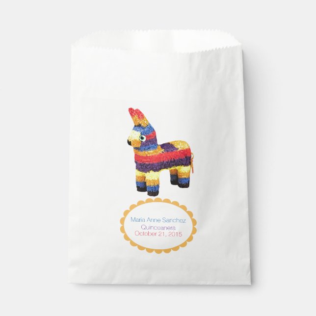 Mexican Pinata Custom Favor Bag Geschenktütchen (Vorderseite)